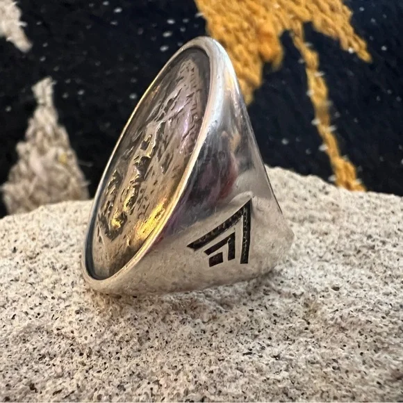 ❤️ Silpada Sterling Silver Retired Roman Medallion Coin Ring Sz8 Statement R1901 - Picture 3 of 16